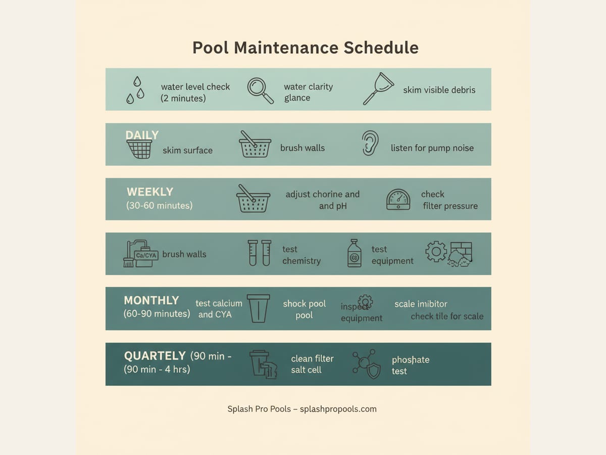 Pool Maintenance Schedule: Full Checklist | Splash Pro Pools