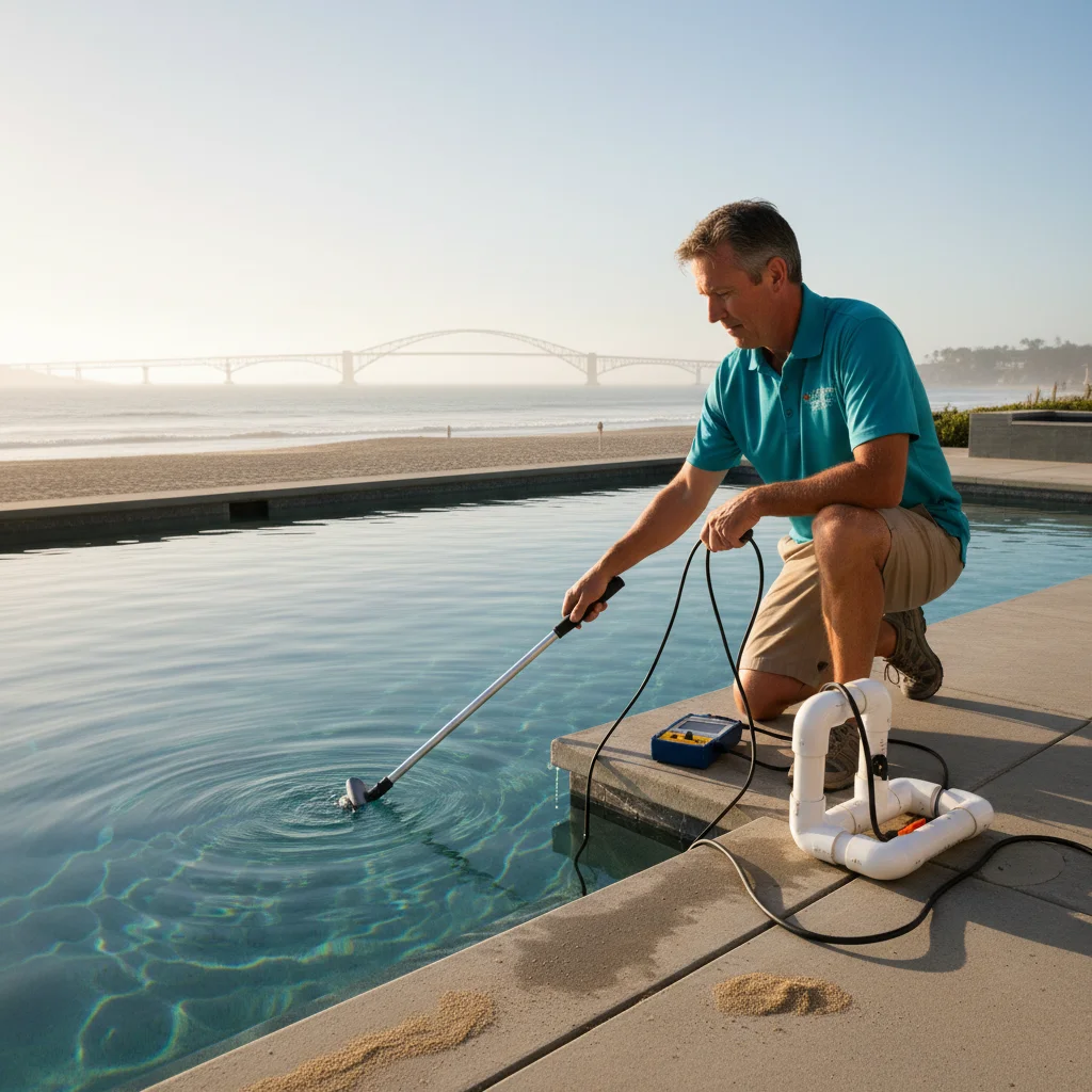 Pool leak detection in Coronado: salt air, sand, and slow leaks
