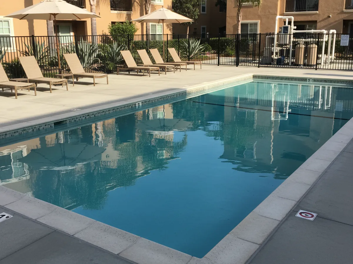 Commercial detail work by a licensed San Diego County pool technician