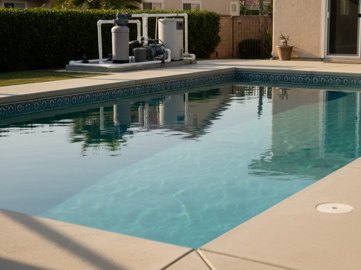 Green Pool Recovery detail work by a licensed San Diego County pool technician