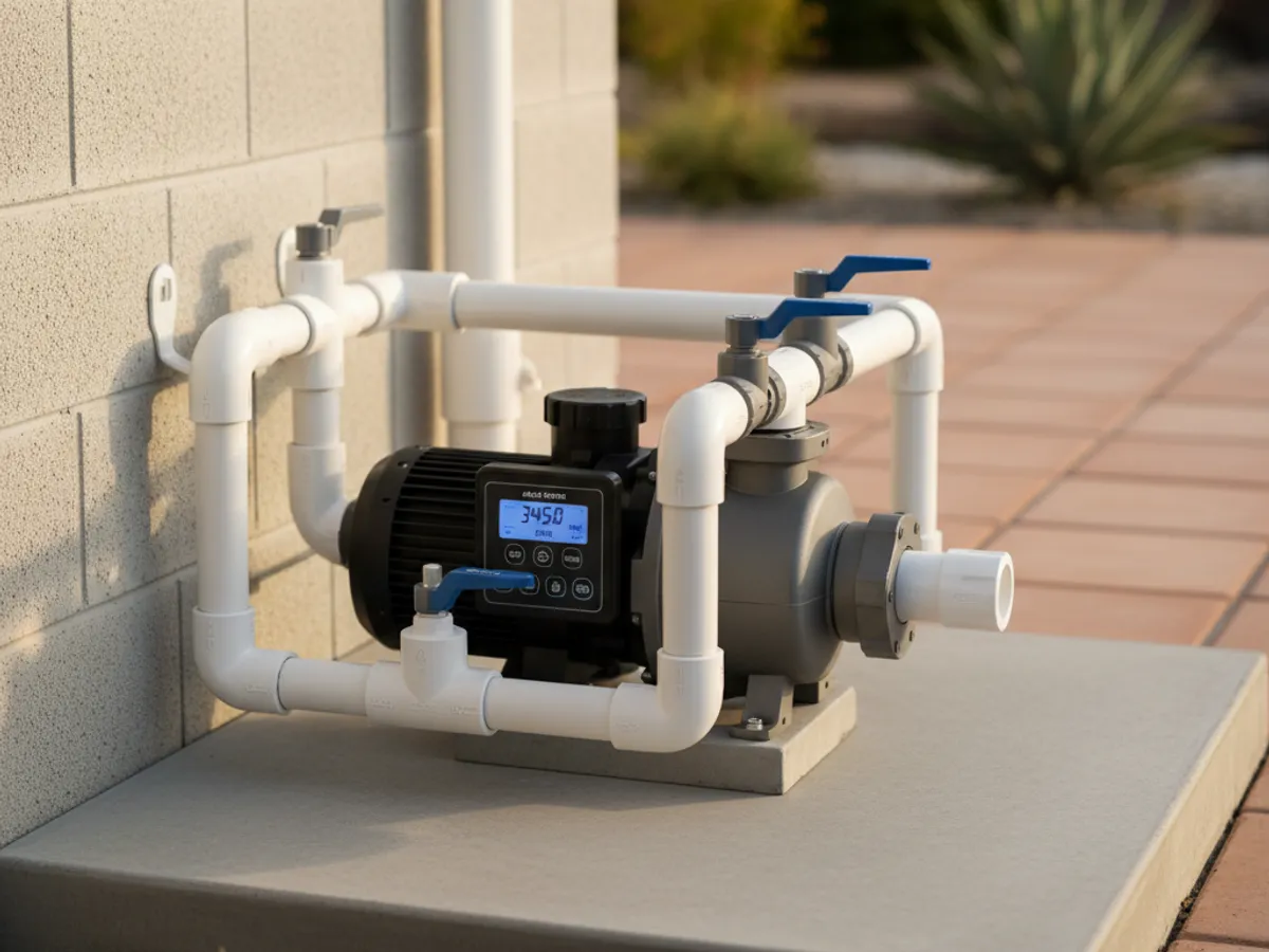 Equipment Install detail work by a licensed San Diego County pool technician