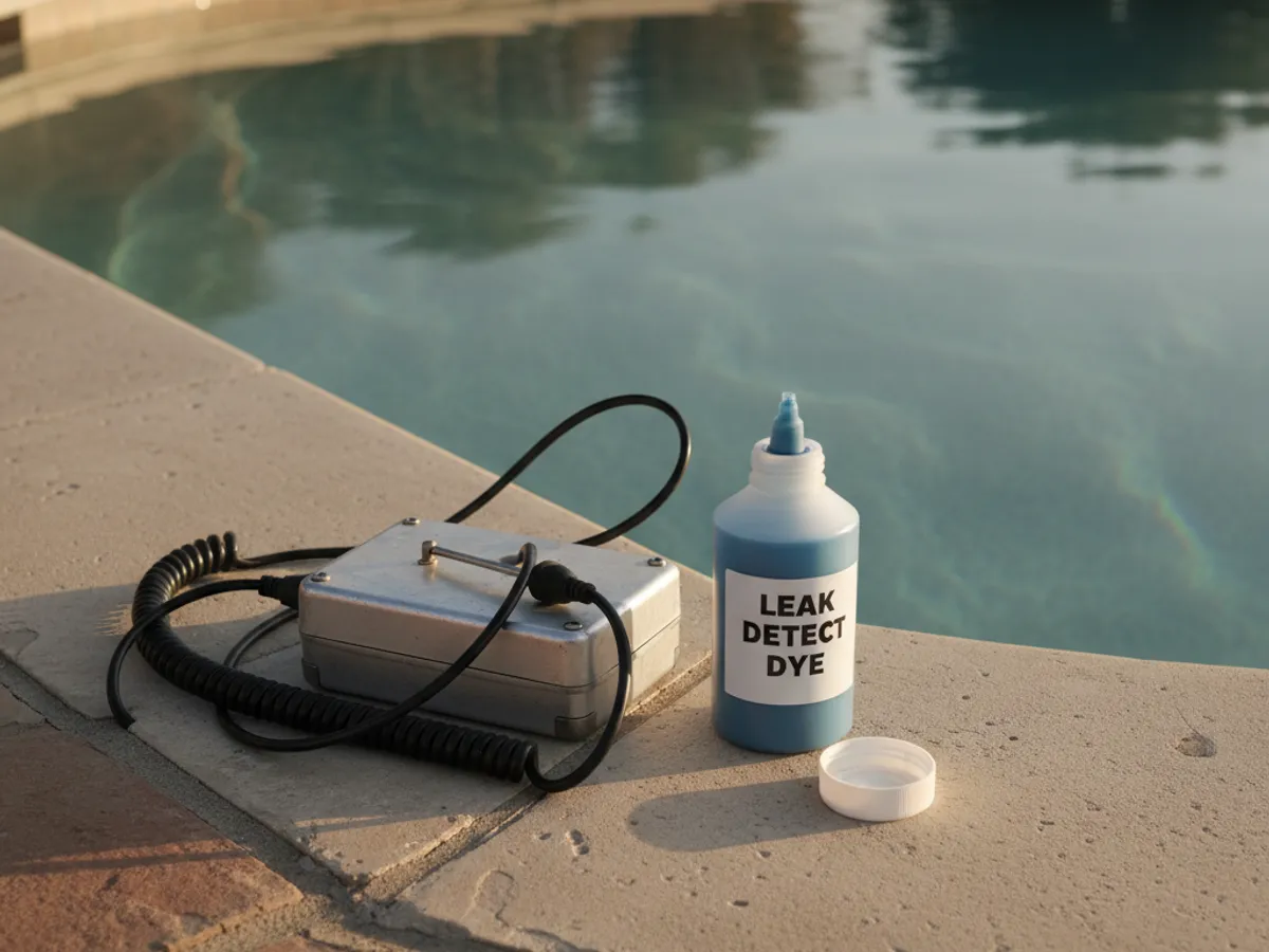 Leak Detection detail work by a licensed San Diego County pool technician