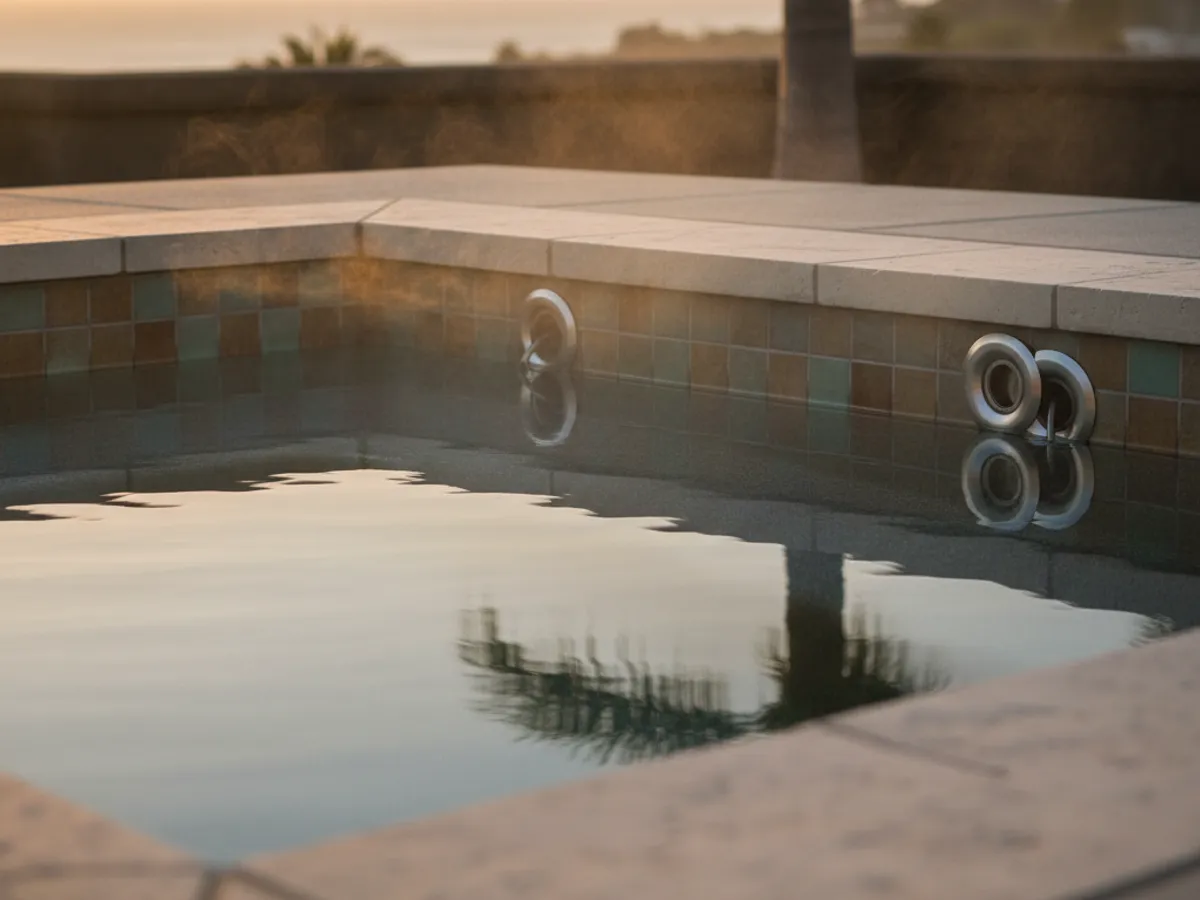 Spa & Hot Tub detail work by a licensed San Diego County pool technician